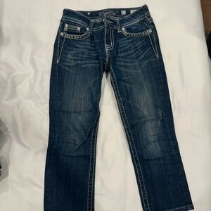 Miss Me Dark Blue Ankle Jeans